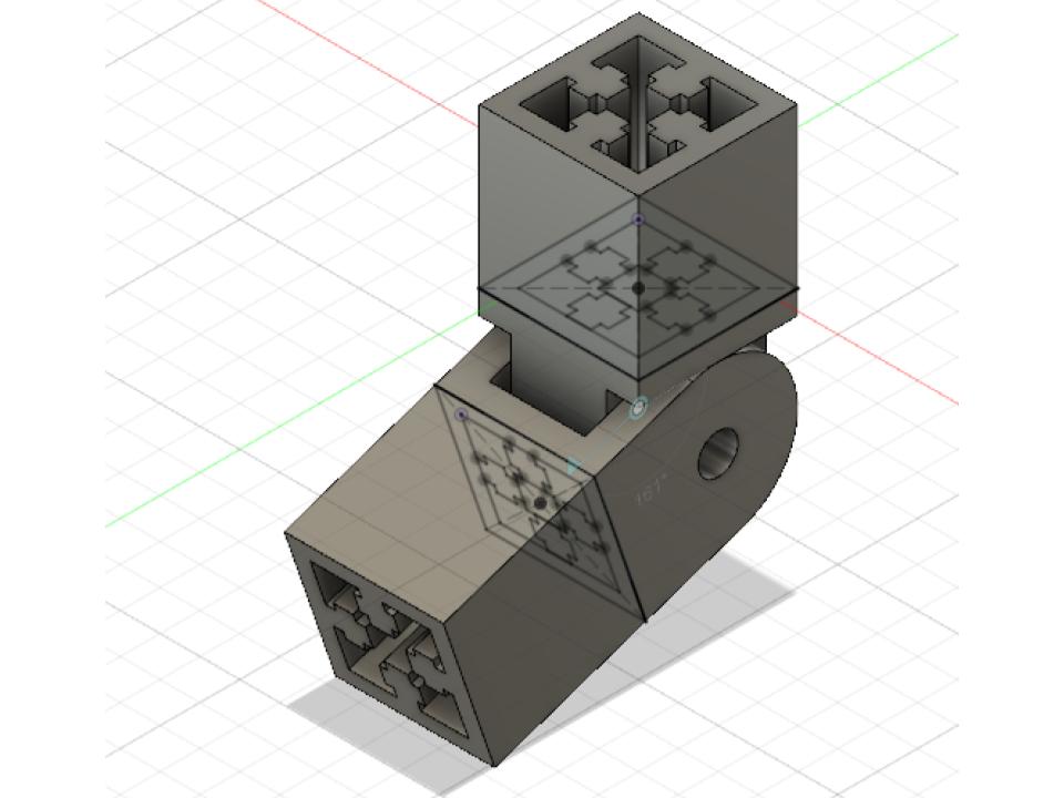 Extrusion pipe hinge with 180° range (V2)